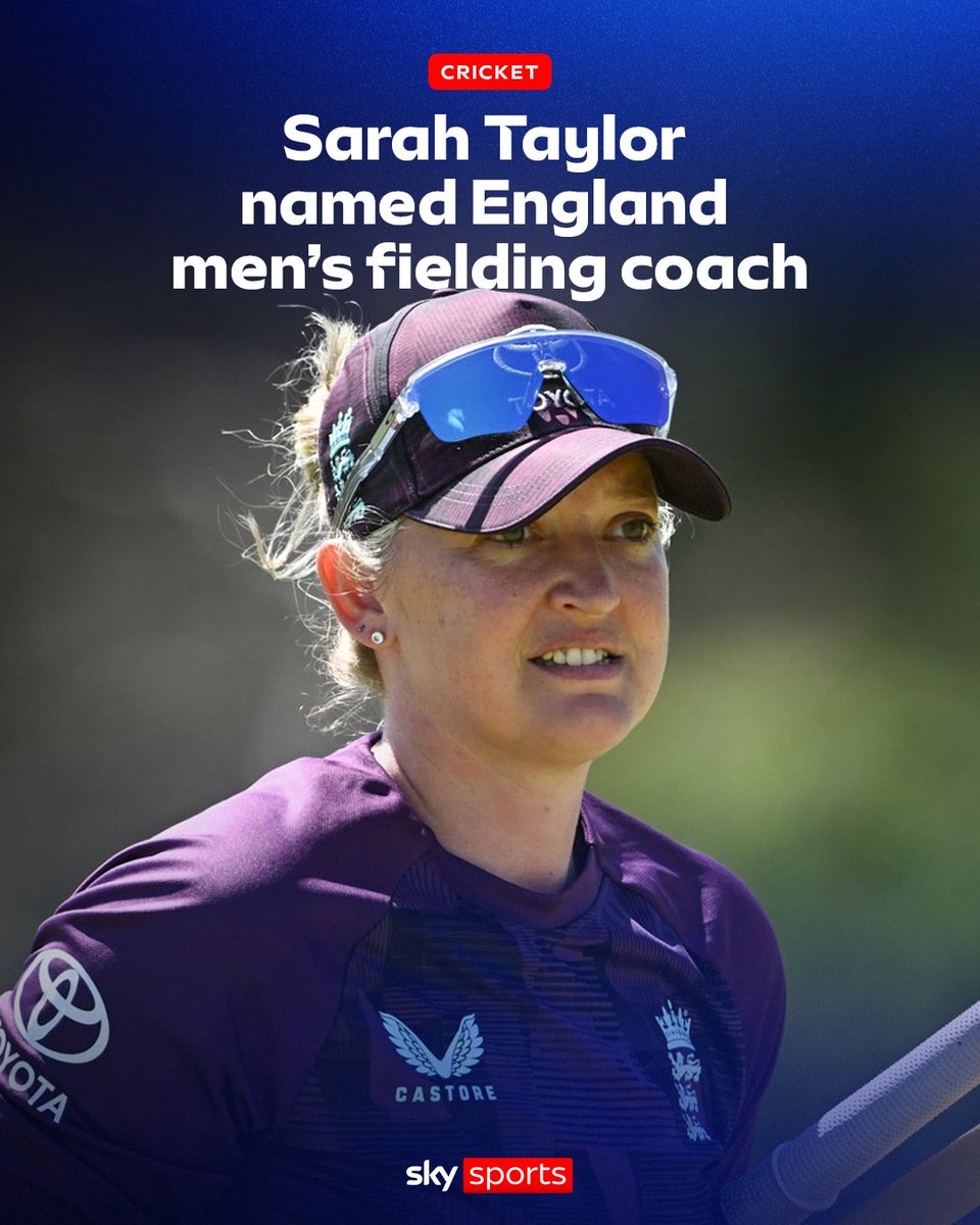 SkyCricket's tweet photo. Sarah Taylor has been appointed as fielding coach for the England men’s side 🚨

The landmark announcement marks the most senior female coaching appointment for a major England men's team. https://t.co/Ponx2wiPHB