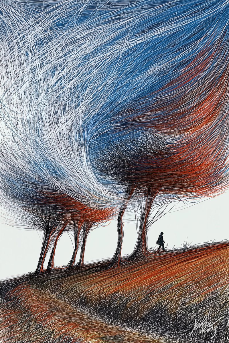 w_abstract's tweet photo. Walking with the Wind
#lineart #digitaldrawing #procreatedrawing #digitalart #trees https://t.co/eUsdBqSosB