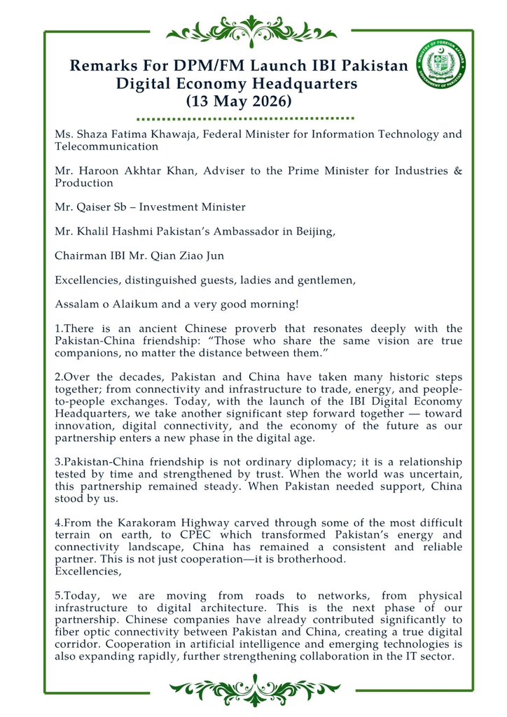 Ministry of Foreign Affairs - Pakistan tweet media