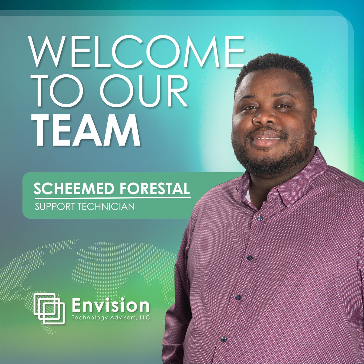 envisiontech's tweet photo. Join us in welcoming Scheemed Forestal to Envision! We’re excited to have Scheemed join our Ground Control team as a Support Technician. #newhire #growth #WelcomeToTheTeam https://t.co/EvlRWf6JZ4