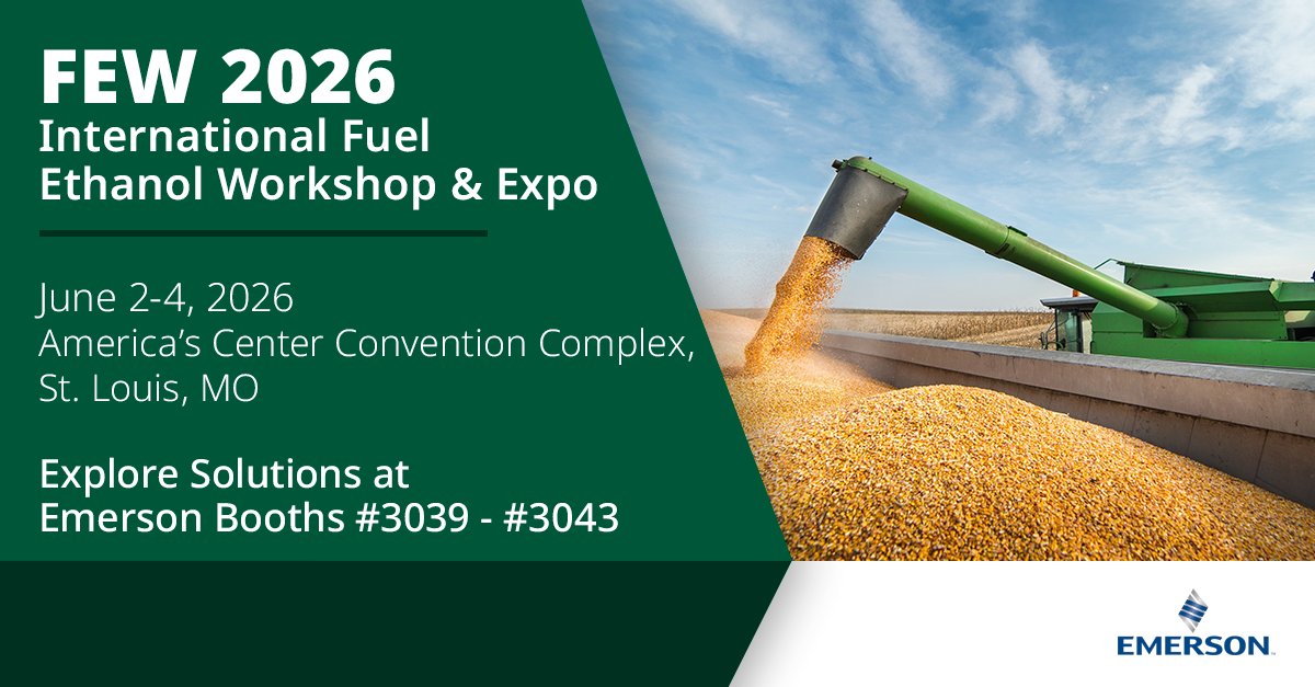 MicroMotion's tweet photo. Learn about process improvements, carbon capture strategies, and the latest measurement technologies at the Fuel Ethanol Workshop &amp; Expo June 2-4. Booths #3039 - #3043
https://t.co/3gJTrimZpP https://t.co/bmvLfBVHtO