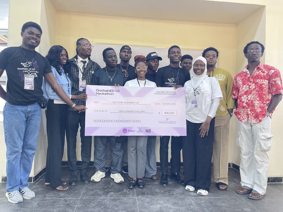 QEFAInitiative's tweet photo. 13 presentations and 3 teams emerged as the winners.
Top 3 teams at OnchainED 1.0 Hackathon.
Team ACADA
Team Kintsugi-Zen
Team Xpectra
#OnchainED #Solana #Web3 #Hackathon #Education https://t.co/FpyL0Ktjs2