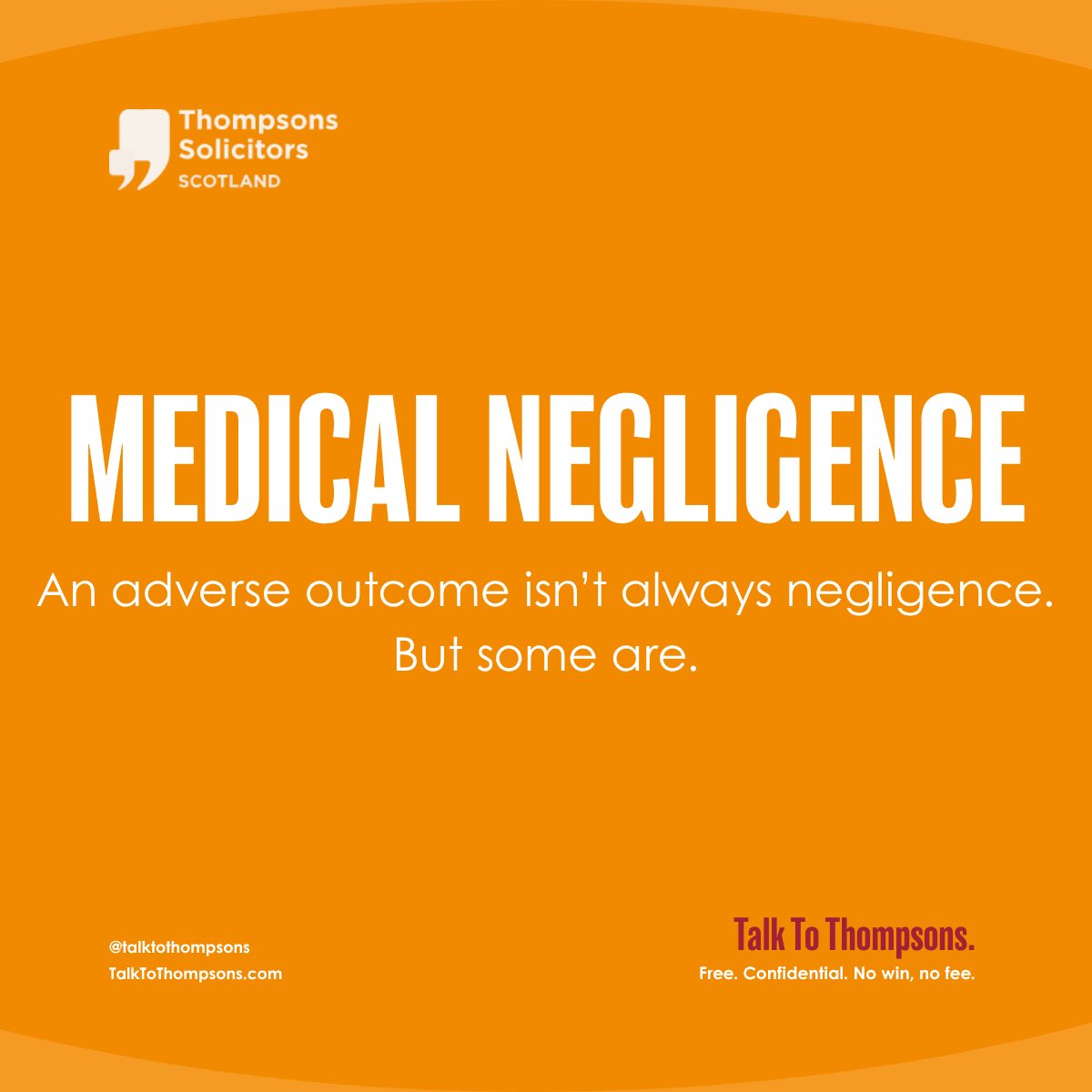 TalkToThompsons's tweet photo. Medical negligence isn't about intent. 
It's about standard of care.

A misdiagnosis. 
A surgical error. 
A medication mistake. 

These can all give rise to a valid claim, even if no one meant for it to happen.

https://t.co/mvTb9U1Stb https://t.co/aeaJtqWCd6