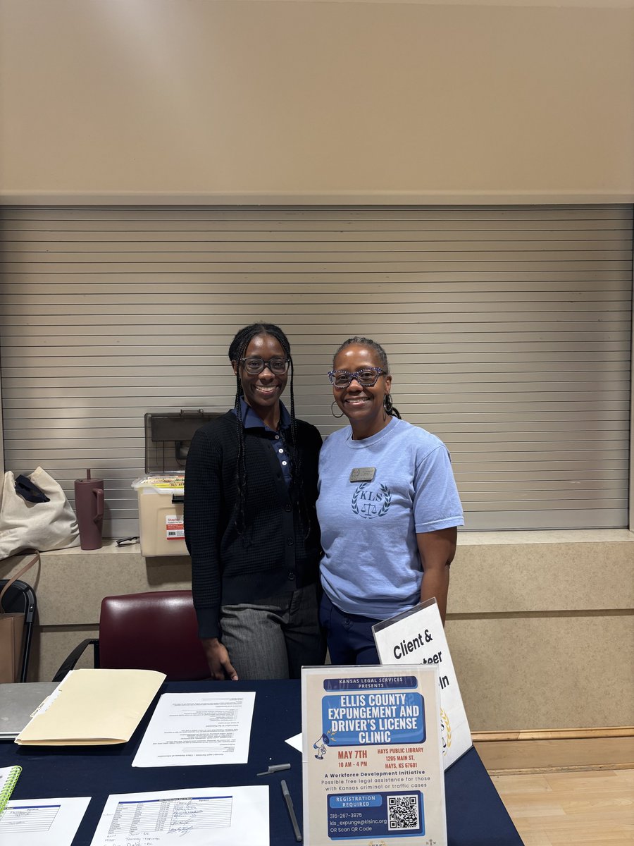 KLSforkansas's tweet photo. Another busy week on the road for Kansas Legal Services! Our team was in Ellis County and Dickinson County hosting expungement and driver’s license clinics. In total, we served 51 individuals, helping with around 130 cases and assisting with 12 driver’s license restorations. https://t.co/WAedhBWvuM