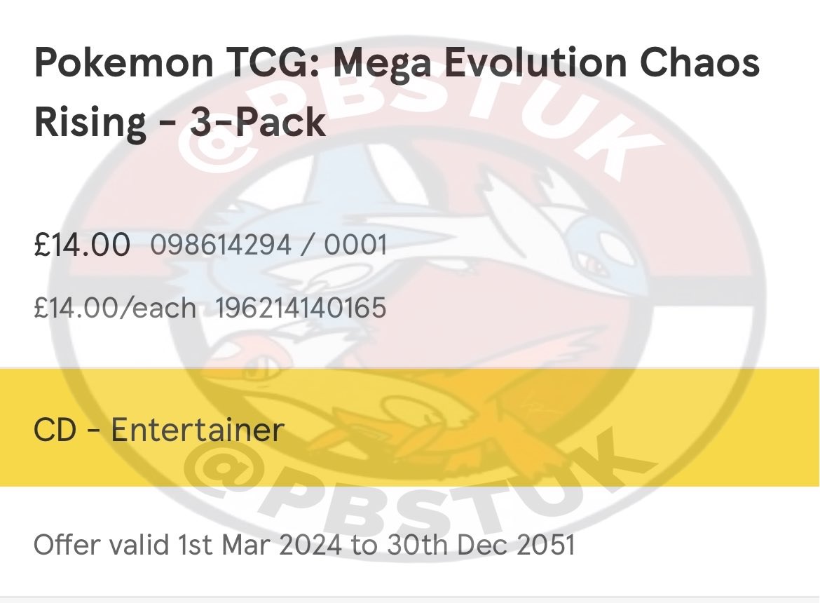 Pokemon UK PBST - Restock Alerts & News tweet media