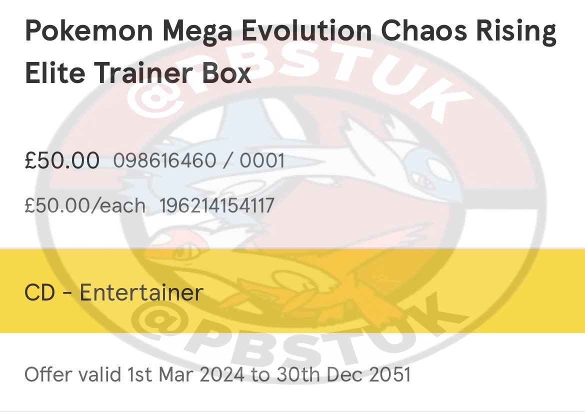 Pokemon UK PBST - Restock Alerts & News tweet media