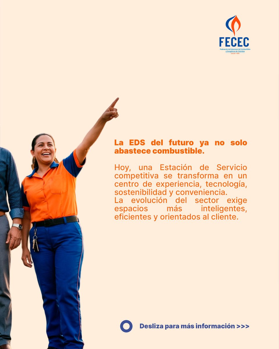 _fecec's tweet photo. #AgremiaciónFECEC #SéParteDeLaVanguardia

La EDS del futuro ya no es solo una gasolinera.

Tecnología, sostenibilidad, experiencia de cliente, retail inteligente y operación eficiente son hoy factores clave para liderar el sector

#EstacionesdeServicio #Minoristas #Colombia https://t.co/XSn7FOnIRs