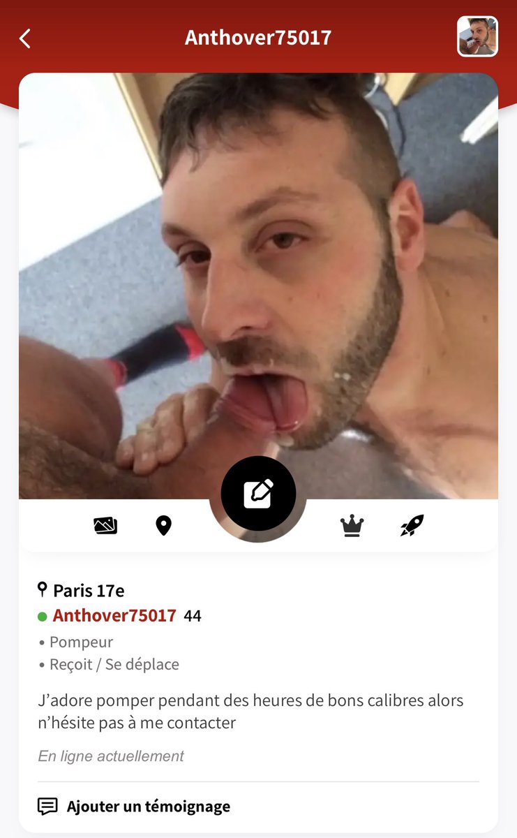 anthoversparis's tweet photo. @LesPompeurs 🌆 Ville : Paris
🎂Âge : 45 
🔥Rôle : Passif
👀 Ton plus gros fantasme : Un bunkake avec environ une vingtaine de mecs actifs. 
✨3 mots pour te décrire : gourmand, chienne et fier d’être ce que je suis. https://t.co/V4ZEyAyLOr
