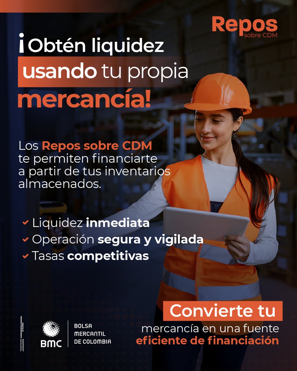 BolsaMercantil's tweet photo. Repos sobre CDM: tu inventario = liquidez.
Descubre más: https://t.co/KEnfHmO9Sv
#BMC #Repos #Financiación https://t.co/H6z1pE6cSA