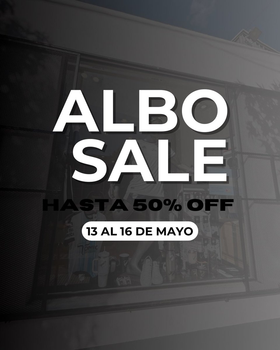 AlboShop's tweet photo. ¿Pensaste que nos habíamos olvidado del Hot Sale? 👀
Llega el ALBO SALE ⚪⚫ del 13 al 16 de mayo con descuentos en prendas seleccionadas 🔥

📲 Más info en nuestro canal de difusión.
💸 Promociones válidas únicamente abonando en efectivo o transferencia. https://t.co/WGZz06iPBw