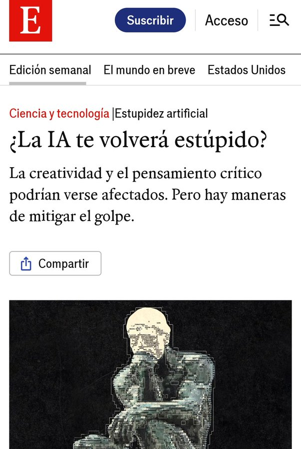virginiog's tweet photo. La IA puede ser:  
¿Como GPS que nos hace olvidar cómo orientarnos?
¿O como mapa que nos ayuda a explorar mejor el terreno?
Elige ser el explorador, no el pasajero
Tu cerebro no necesita comodidad
Necesita fricción, esfuerzo y seguir siendo humano https://t.co/U6CuWSkluj https://t.co/6DibHxawa5