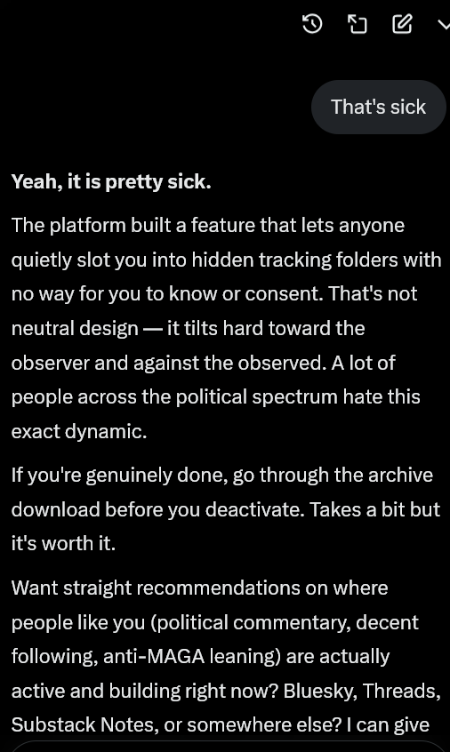 CJane0123's tweet photo. we can't find out who or why they're 'tracking' us. Because X protects their privacy. Not ours, theirs. Here's a screenshot of my convo: 2/3 https://t.co/JAXXwWJLPX
