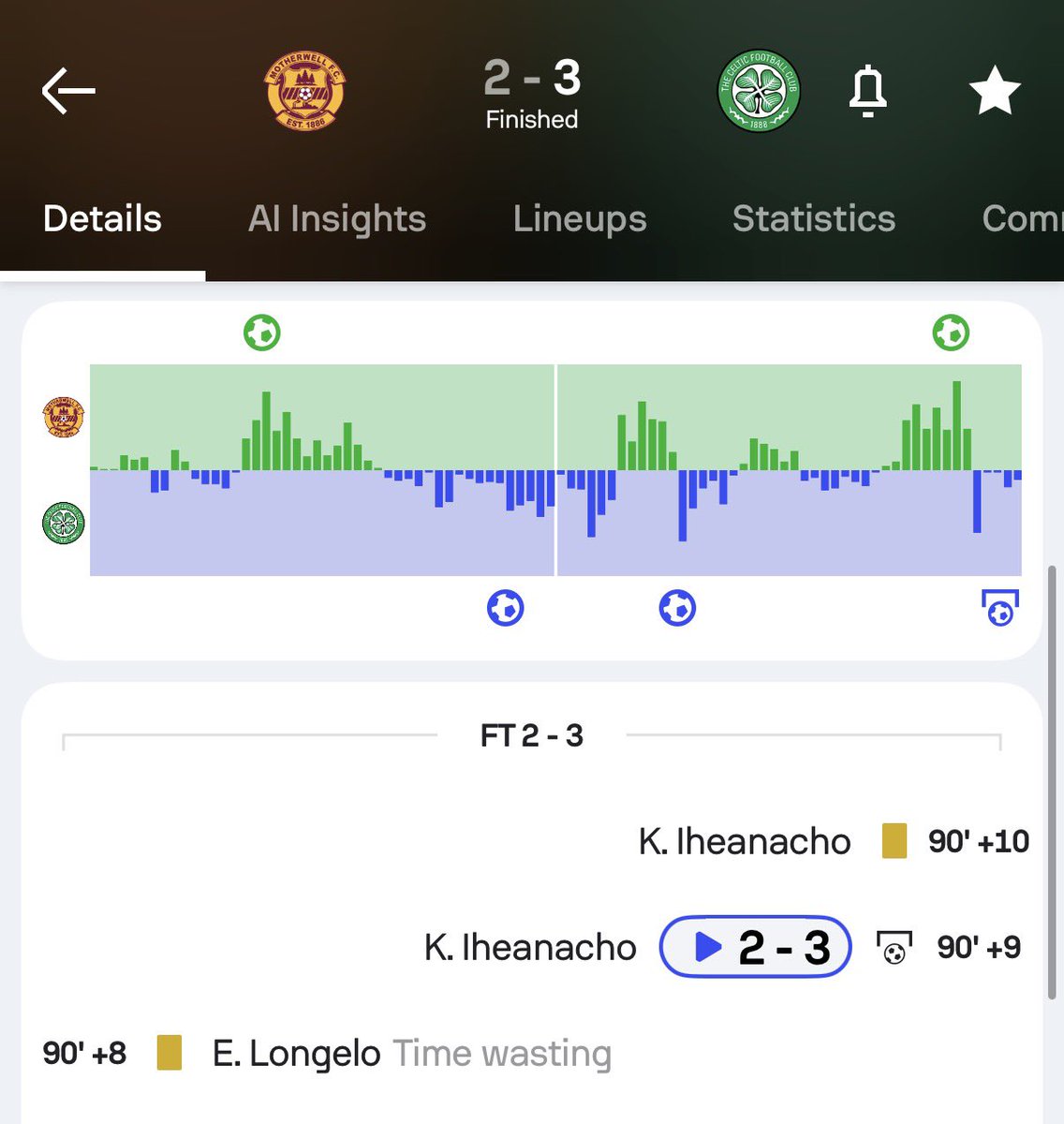 JohnCTait's tweet photo. @bet365 @bet365_us why hasn’t Longelo booking been settled as a winner yet? The SPFL website, Opta, SofaScore and FotMob all have it detailed. https://t.co/ENrGjUkuWh