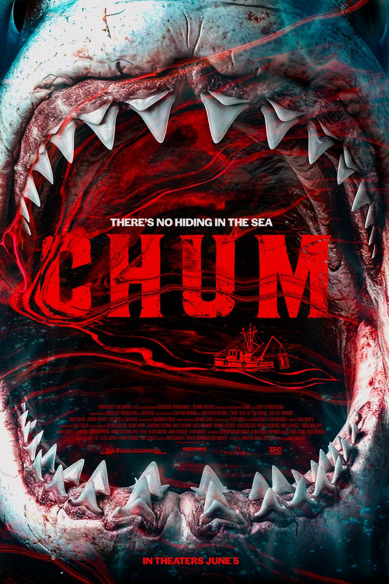 screenrant's tweet photo. ScreenRant presents an exclusive look at the poster for IFC's CHUM starring Alice Eve (Star Trek Into Darkness, She’s Out of my League, Cult Killer, Haunting of the Queen Mary).

In theaters June 5th. https://t.co/YLfORKnj6Q
