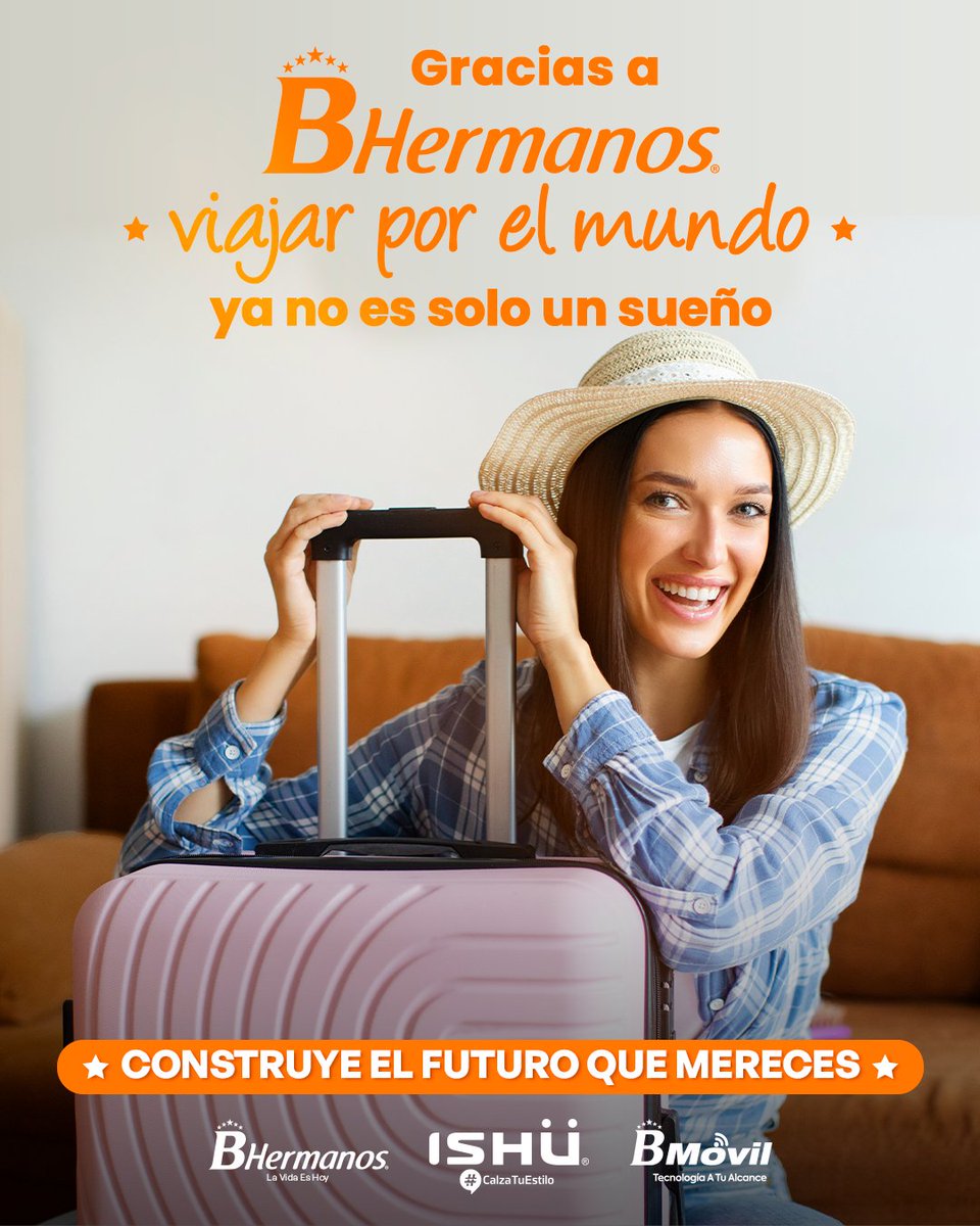 DistribuidoraBH's tweet photo. Hay sueños que dejan de sentirse lejanos cuando decides ir por ellos.  ⭐️​

Hoy, viajar ya no es solo una idea… es una meta que puedes alcanzar y vivir. 🌎🧡​

ATRÉVETE A LLEGAR MÁS LEJOS DE LO QUE IMAGINABAS 😍  ​

#DistribuidorasBHermanos #MujeresQueInspiran https://t.co/GwPBE3YCZx