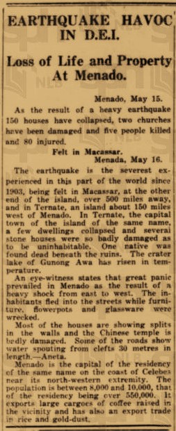 JoseRodRibeiro's tweet photo. 14 May 1932 13:11 UT
Mw7.7 #earthquake at Molucca Sea between north Sulawesi and Halmahera (Indonesia), destroyed 1000 houses and killed 20 people in Manado, Kakas and Ternate. Felt as far as the Philippines.
https://t.co/aU6DIoUZkx
https://t.co/r4hPcZodvK
https://t.co/sozbkIGzK2 https://t.co/5KoRwLDBP7