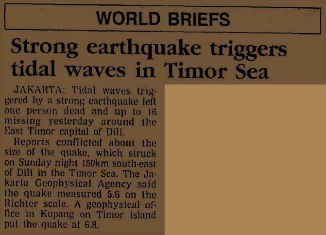 JoseRodRibeiro's tweet photo. 14 May 1995 11:33 UT
Mw6.9 #earthquake at the south coast of Alor island (Indonesia) struck Timor-Leste, causing landslides and a #tsunami that killed 11 people; 15 more went missing.
https://t.co/WzrpxTmQN0
https://t.co/J3ruJkXE9b
https://t.co/IzpwzWdvbB
https://t.co/FtisT99YsA https://t.co/cF47QmCLYN