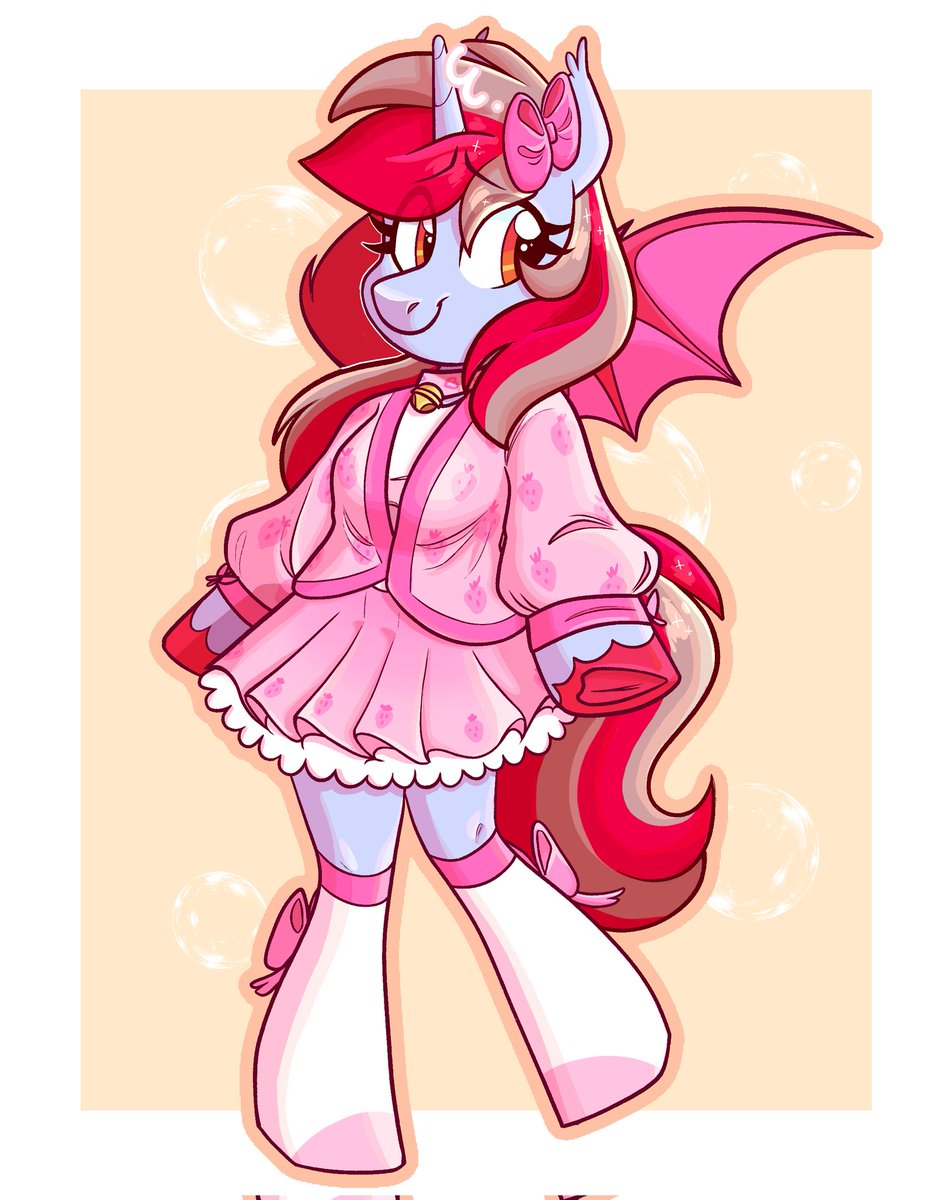 🎀Lil'Cinnamon/Bow unibat/irl mare RAFFLE PINNED! tweet media