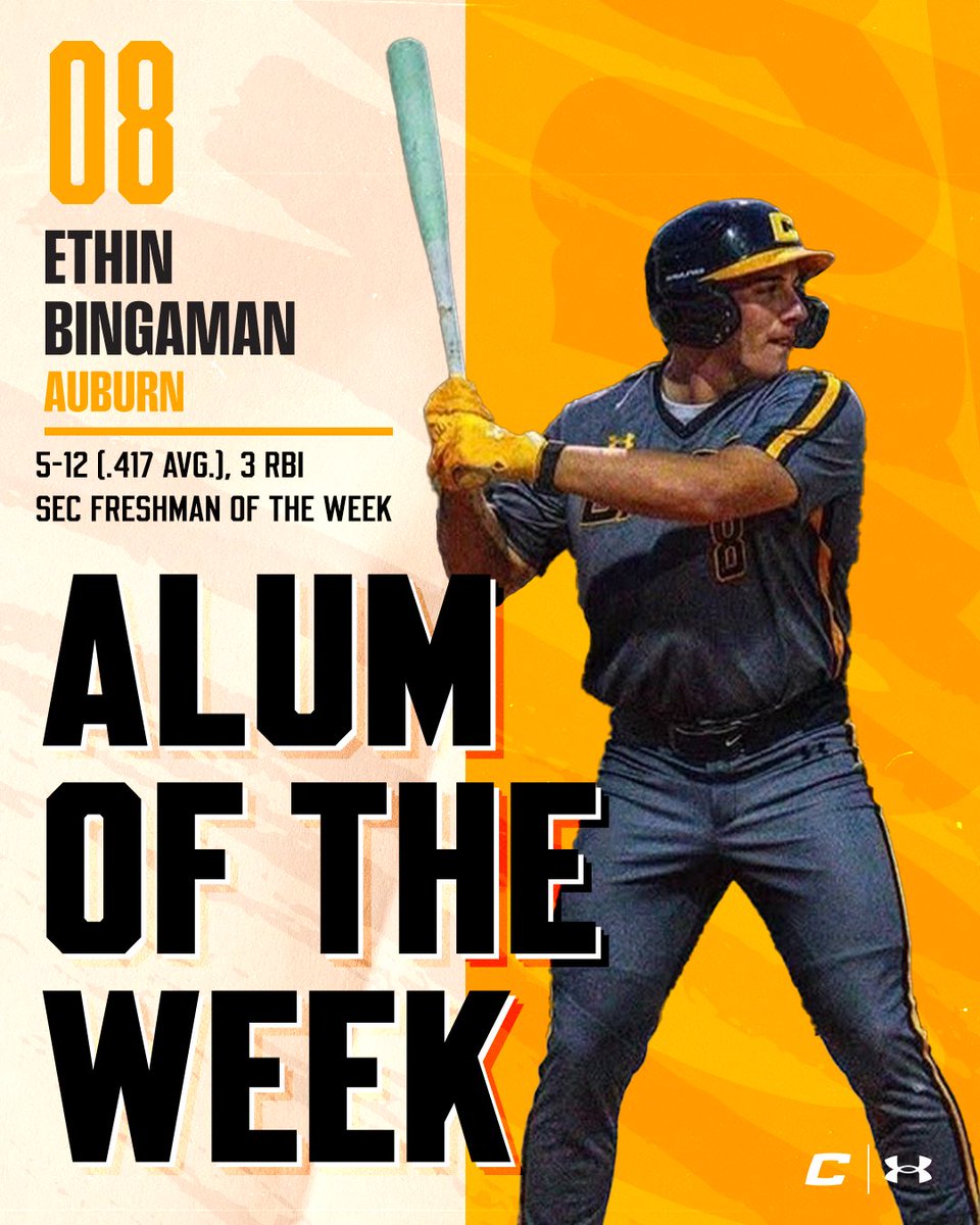 TheCanesBB's tweet photo. @BingamanEthin earns his second Canes Alum of the Week after another stellar offensive performance
 
#thecanes #DifferentBrandOfBaseball https://t.co/CSvqqfzXz6