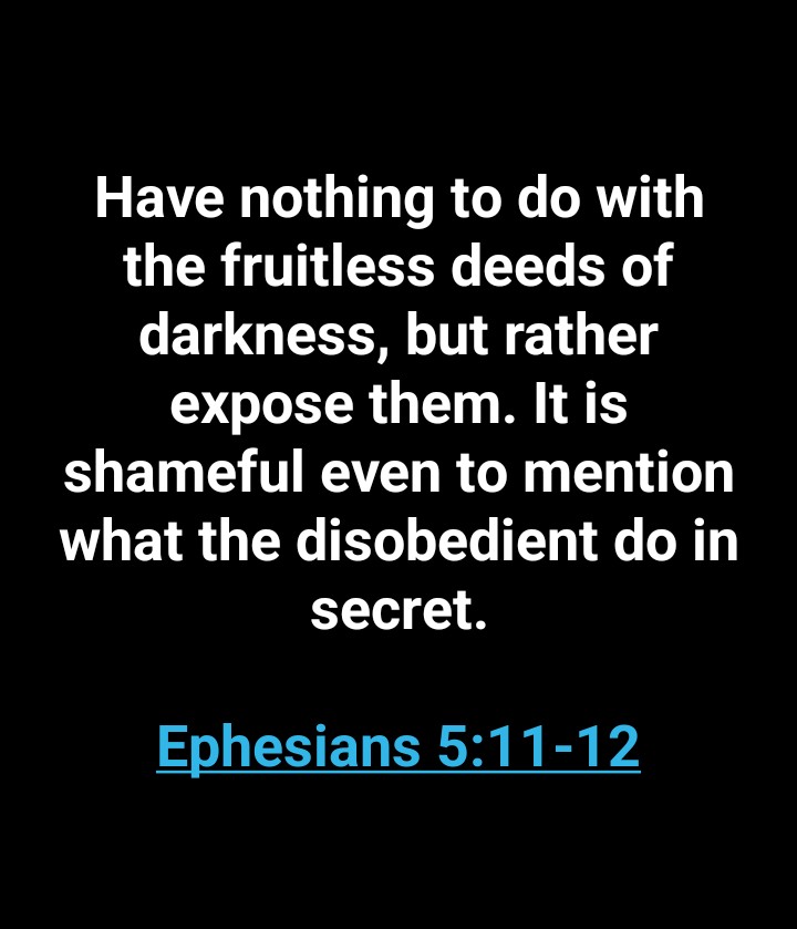 pccbayarea's tweet photo. Today's #BibleVerse from Ephesians 5:11-12

#WednesdaySpirit #VerseOfTheDay https://t.co/Vzf93Jpjtq