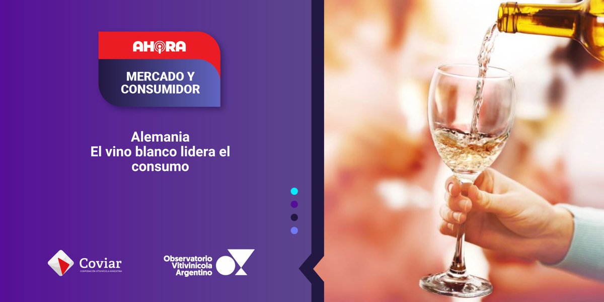 ObservatorioVA's tweet photo. 🔴 AHORA⎥ MERCADO Y CONSUMIDOR 
Alemania: El vino blanco lidera el consumo 
https://t.co/wgoi3z0Tqm
Conocé todas nuestras alertas en 📷 https://t.co/6ux66RRPp5 #AhoraOVA #MercadoyConsumidor https://t.co/Z7obEvBFzz