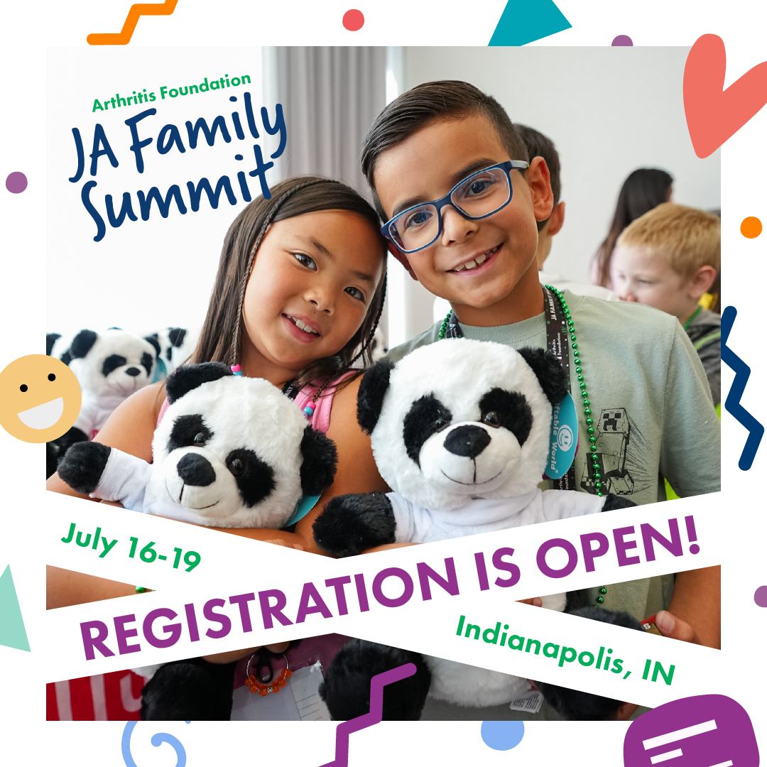 ArthritisFdn's tweet photo. JA Family Summit is where families impacted by juvenile arthritis come together for connection, support and community. 💚

Learn from experts, meet others who understand and make unforgettable memories along the way.

Register by June 1: https://t.co/FTy7JgUZrO. https://t.co/3CEs6jAz2B