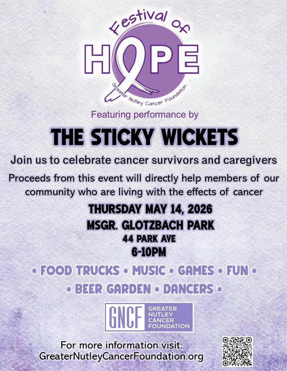 nutleynjgov's tweet photo. Festival of Hope Will Take Place May 14 in Rain or Shine!

https://t.co/1nmVC9CJgi

#nutleynj #NutleyCares #nutleyrules #destinationnutley #welovenutley #GNCF #greaternutleycancerfoundation #FestivalOfHope https://t.co/TKlSvuaZuC
