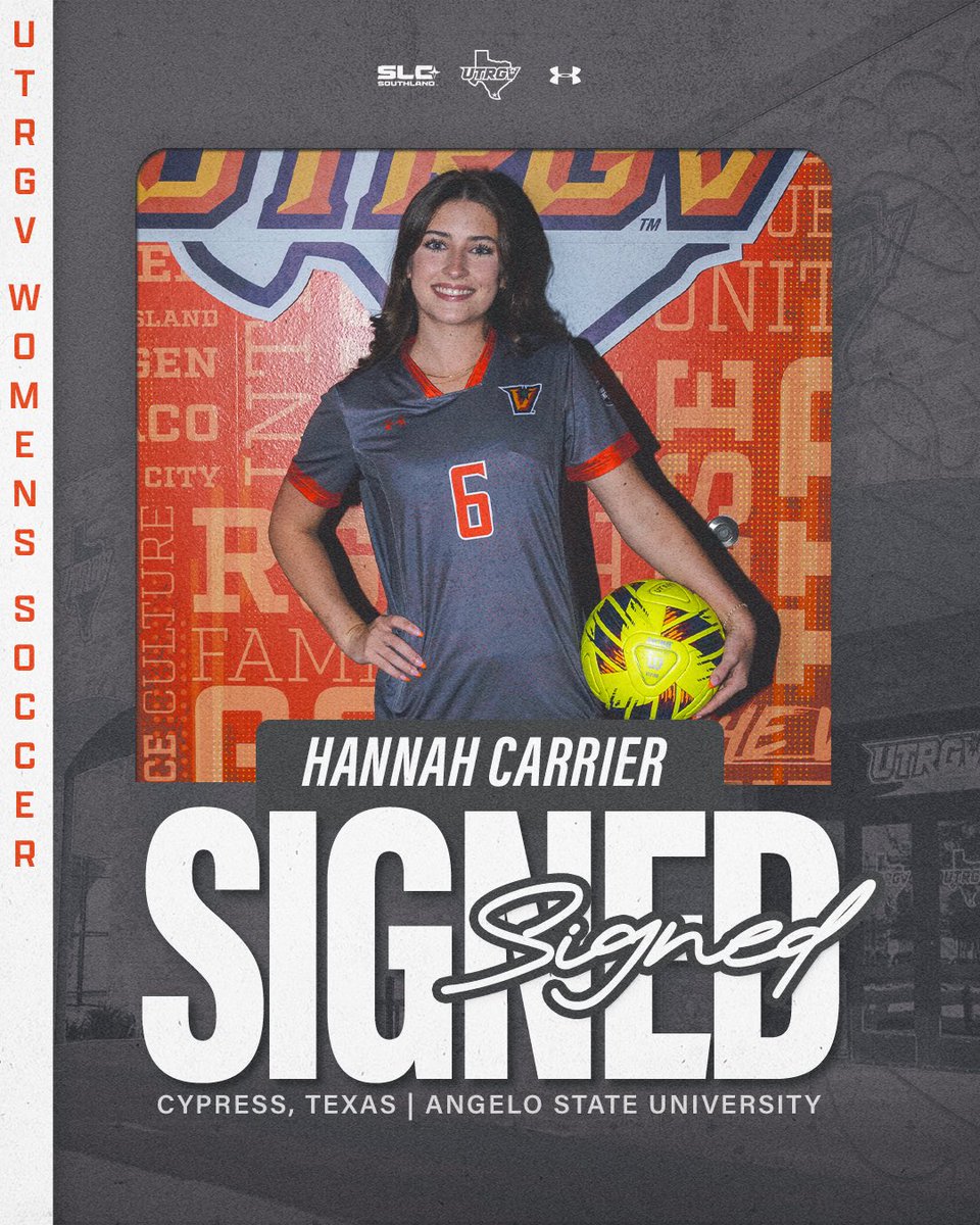 UTRGVWSoccer's tweet photo. Let’s welcome Hannah Carrier to the Valley! 

#RallyTheValley #UTRGV https://t.co/Ywy9kQhAhg