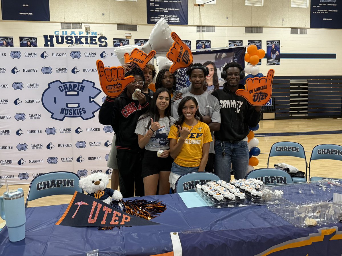 Realchapintrack's tweet photo. Congratulations to Jade Sanchez for committing to UTEP to continue her academic and cheerleading career! The entire Husky track family is very proud of you! You earned it!! https://t.co/fz5UkNqqeJ