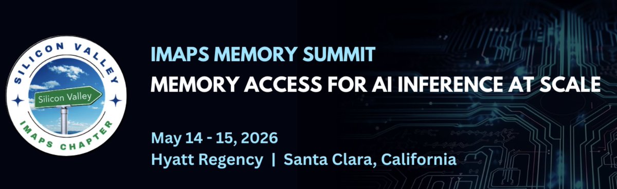 dMatrix_AI's tweet photo. Tomorrow at #IMAPSMemorySummit, Max (Sunghwan) Min from d-Matrix presents:

“Low-Latency Digital In-Memory Compute Packaging for LLM AI Inference: SRAM, DRAM and Beyond”

🗓 May 14 | 4:35 PM
📍 Hyatt Regency, Santa Clara

Come see how DIMC architecture is reshaping AI inference hardware. ⚡️

https://t.co/RY9vcgnBfq

#AIInference #DIMC #dMatrix #Semiconductor