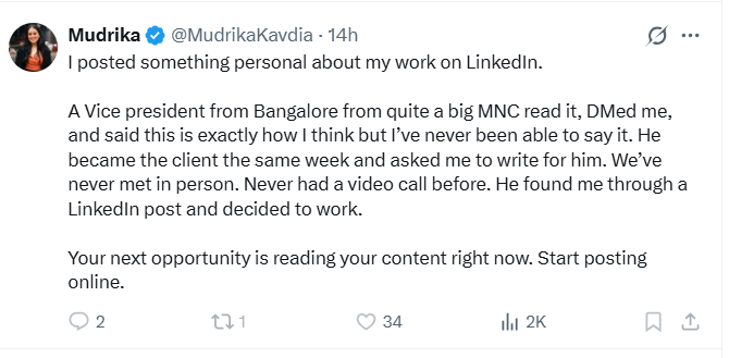 SpiritualityMe's tweet photo. This girl had blocked me once when I tried to advise her on something. Today I saw this post. How do I tell her that someone in the high paying MNC as VP wouldn't ever DM message to young girl seeking her help in writing something? There's AI and even stupids know about this... https://t.co/tqu9mmVrDa