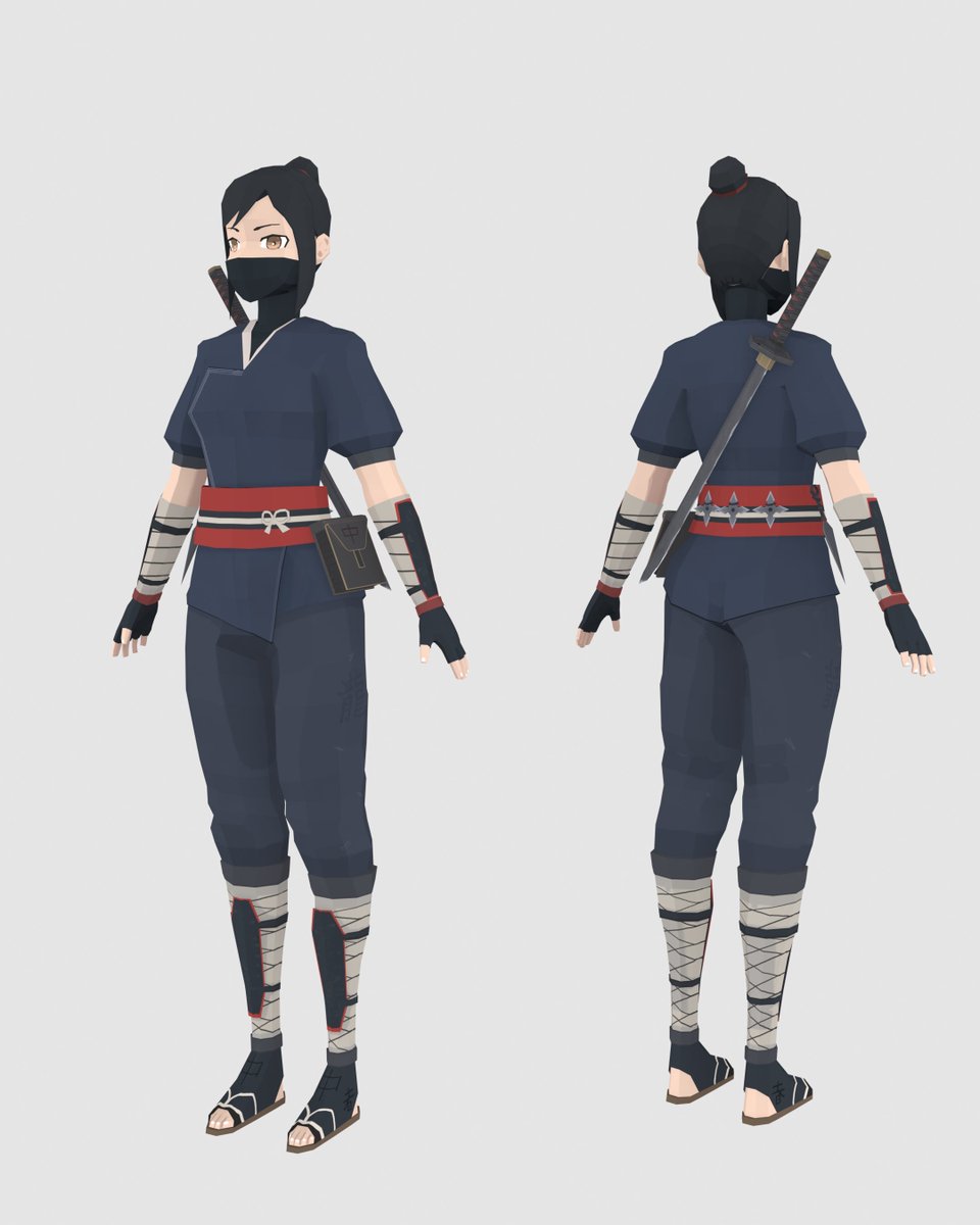 Yohan_sf's tweet photo. Made this little ninja for my Stylized low poly collection 🥷
#GameAssets #LowPoly3D #IndieDev https://t.co/qsIFmlsKkH