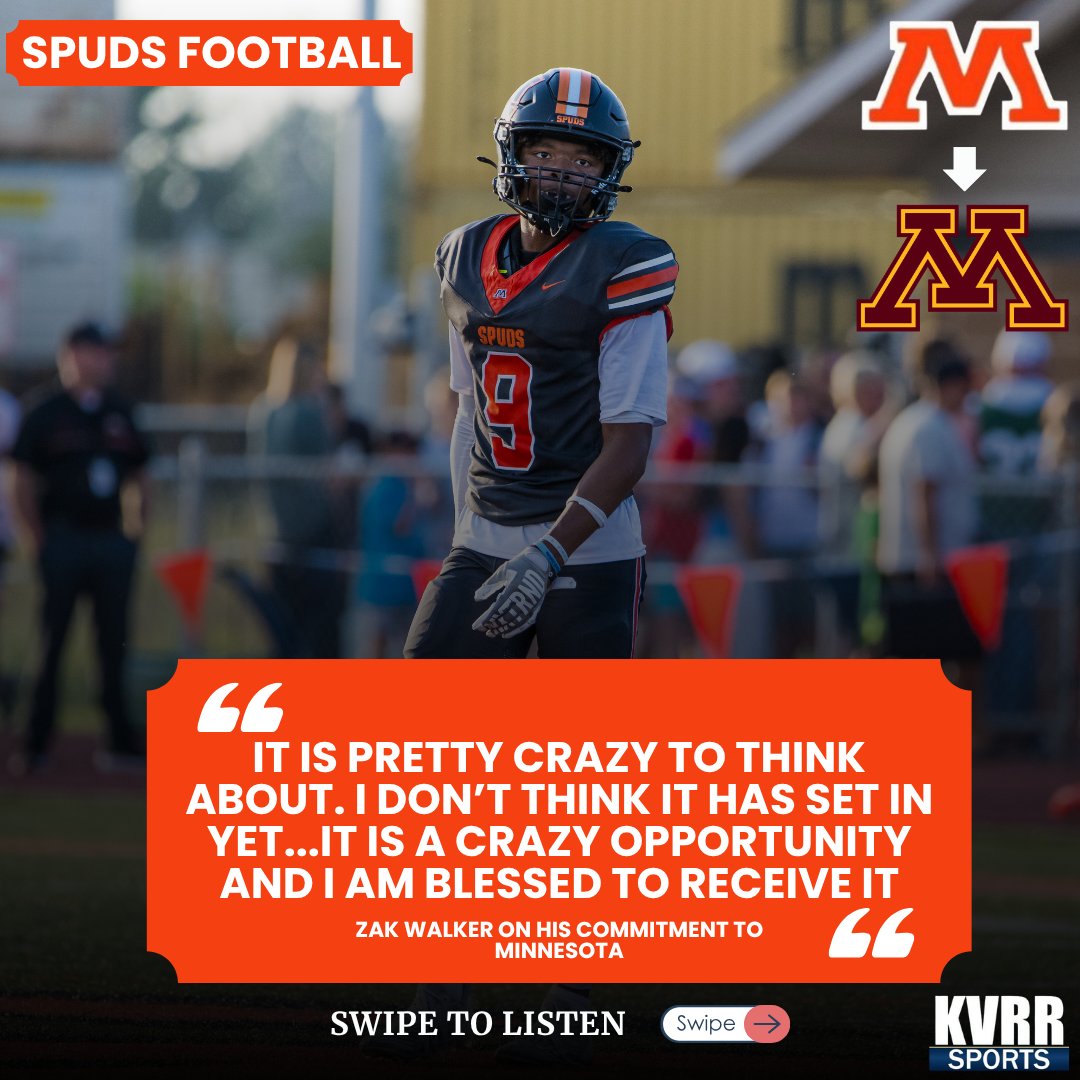 rybo_2's tweet photo. Zak Walker (@Zakwalker_22) is a future 〽️innesota Golden Gopher, joining teammates Taye Reich, David Mack and Jett Feeney. 

Walker shares his thoughts on playing BIG TEN football and @MHDspudFootball HC Kevin Feeney talks about Walker's game.

Stay tuned: More on the four Spud commits Thursday

@PrepRedzoneMN @RyanJamesMN @OJW_Scouting
@MHSSpuds @MHDspudFootball @Marcus_R_Fuller @RJstrib @MinnesotaOn3 @StribVarsity @StribSports @RyanBurnsMN @TonyLiebert @DanielHouseMN @GophersGuru @andygreder