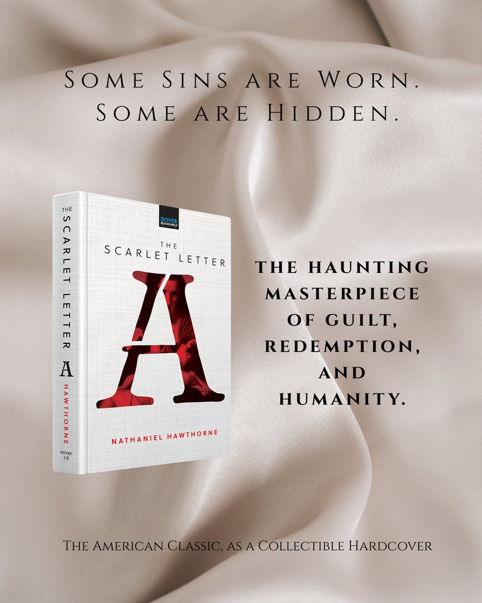 doverpubs's tweet photo. The Scarlet Letter isn't about adultery.

It is a masterpiece about the weight of what we hide. While the town is obsessed with the "A," the real story is about the resilience of a woman who wore her truth out loud while the holy men crumbled under the weight of their secrets. https://t.co/ph4xtXlLcG