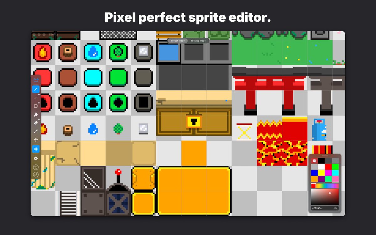 LiamRogersDev's tweet photo. ٩(◕‿◕｡)۶  TilePix is now available for mac!

#pixelart #ipadapp #macapp https://t.co/9zOZEE9RLe