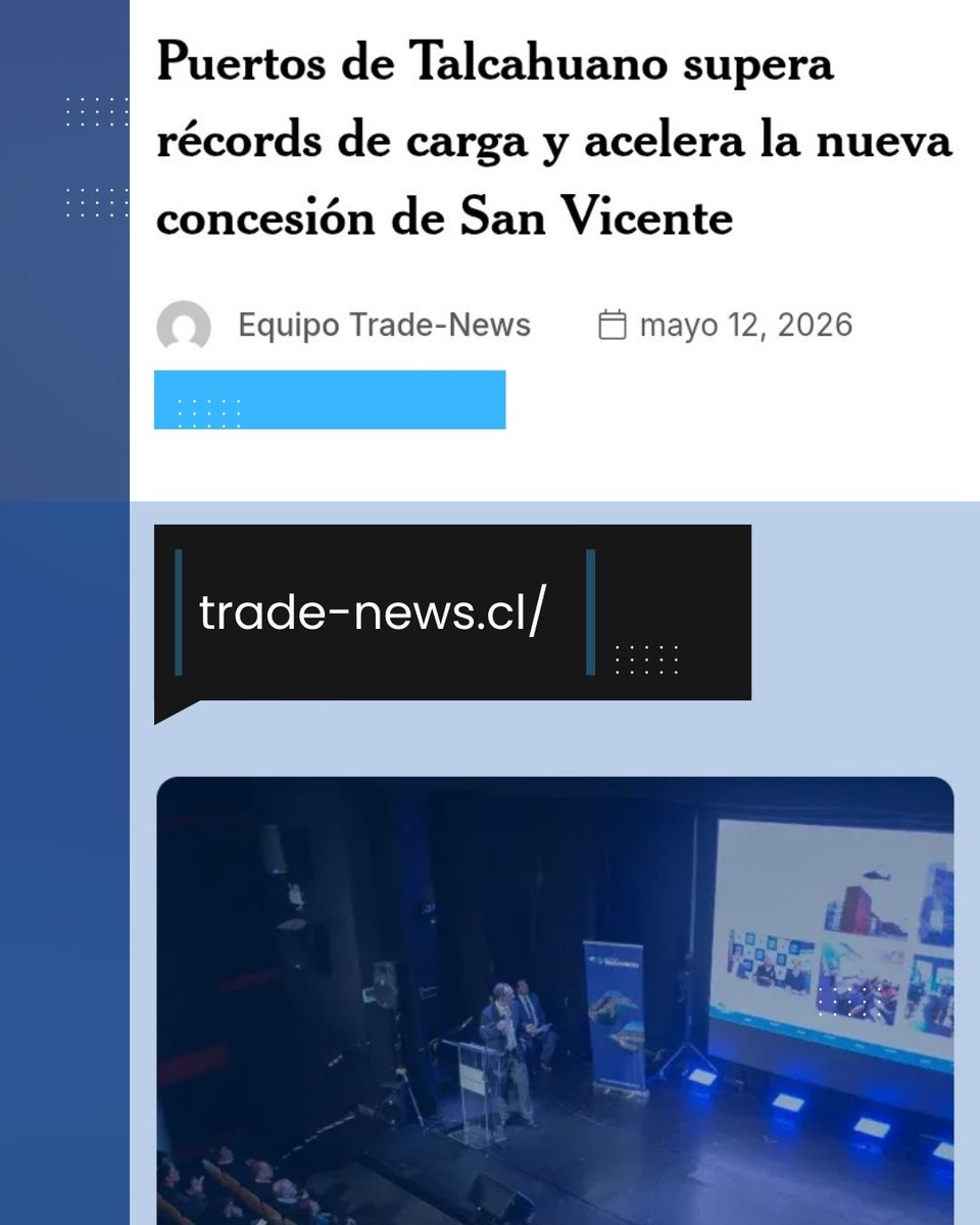 ANCPCH's tweet photo. 🚢 ¡Puertos de Talcahuano creció de 4,6 a 6,1 millones de toneladas en un año! 

✅️🗣Sostenibilidad, digitalización y comunidad: los pilares detrás del salto.

🔗 https://t.co/er11WByFwe

...
#PuertosDeChile #MásPuertoMásCiudad #Talcahuano https://t.co/xvcUpxfLWP