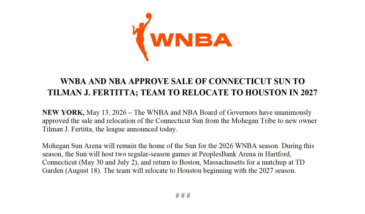 WNBA Communications tweet media