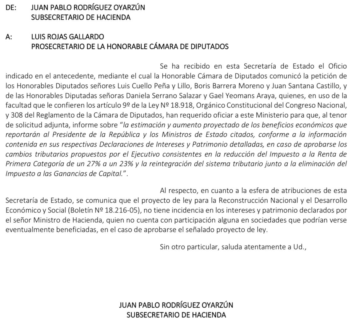 luiscuellop's tweet photo. Frente a nuestra pregunta el Ministro Quiroz dice que responderá "la semana que viene" sobre el impacto en su patrimonio personal de la ley de Súper Ricos. 
Pero ayer, en su respuesta escrita aseguró que no recibirá ningún beneficio. Cuál es la información real? https://t.co/NyCyfBqqYf