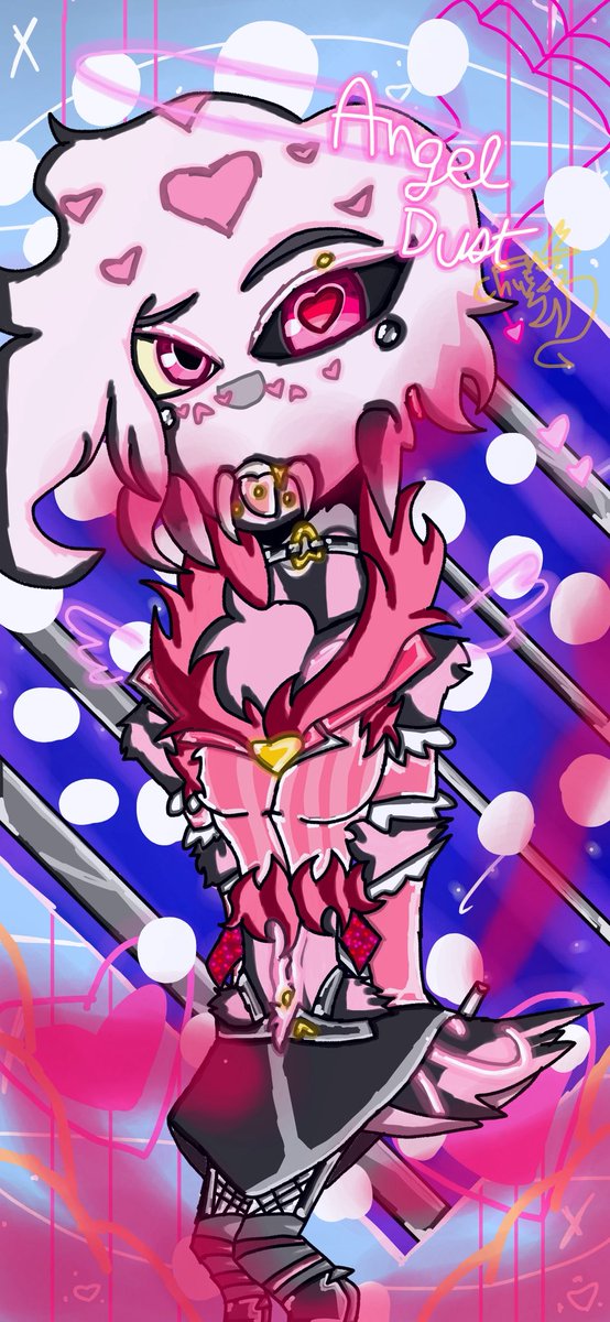 jonnychuone's tweet photo. Hazbin hotel: my own redesign in a way for the our drug lovable spider demon porn actor angel dust 🩷 art sketch and speedpaint 
 #angelbust #hazbinhotel #hazbinhotelangeldust
#redesgin #blakeroman https://t.co/eiXyaQAYsi
