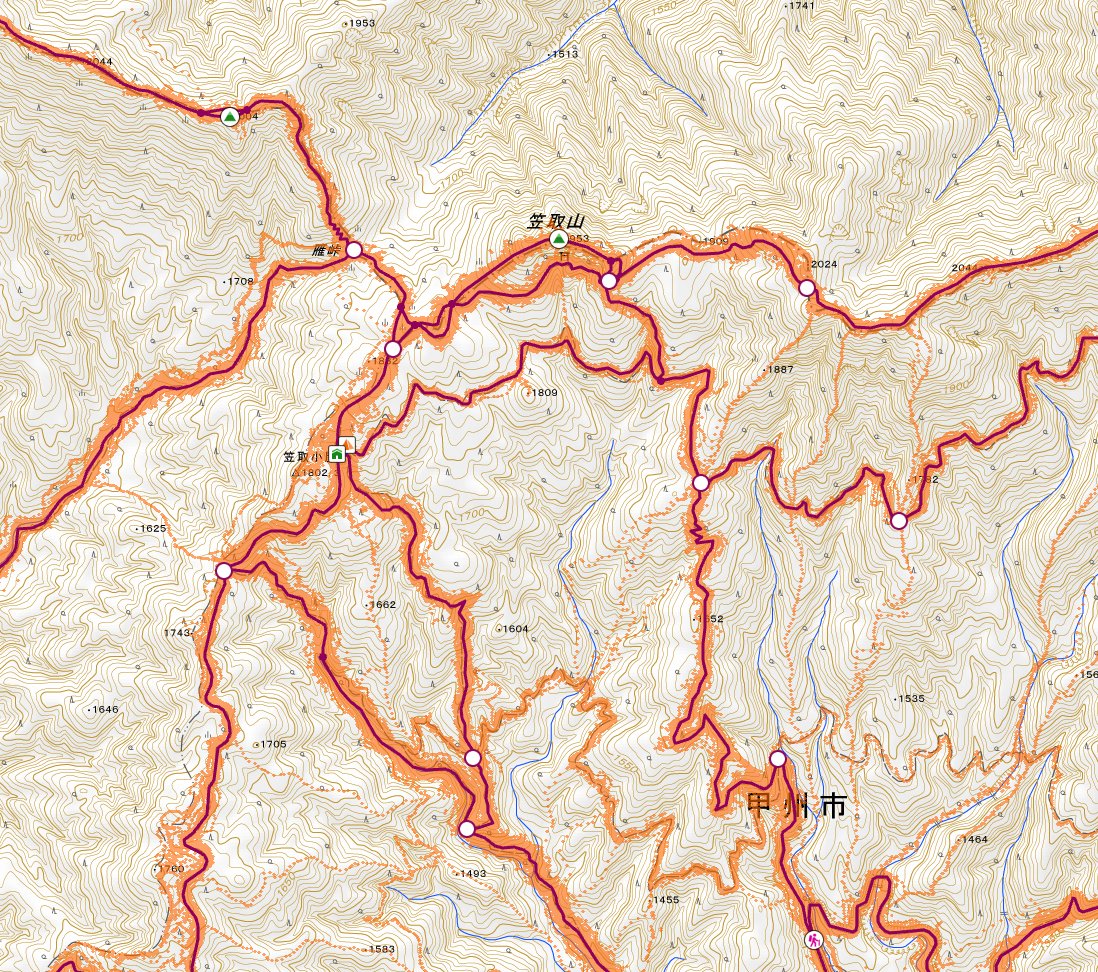 YamarecoR's tweet photo. 埼玉県、山梨県のルートを作成中です！

笠取山(かさとりやま)の山行計画ルートを作成いただけるようになりました。
https://t.co/ulgtoom7Md https://t.co/AMTiYZ1iUt
