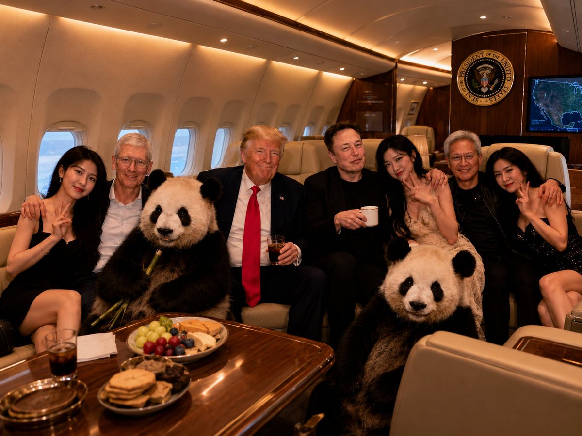 PingShuangSol's tweet photo. The boys on Air Force One https://t.co/2YjJDhQkNx