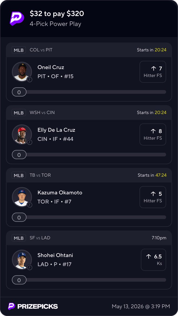 Drogotpicks's tweet photo. Today’s plays. Prize picks account on my profile #prizepicks #picks #mlb #nba #parlay https://t.co/XIbzt0uBmo
