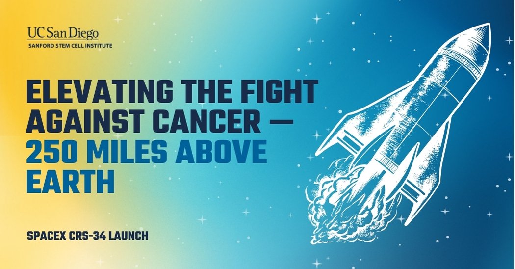 ucsdstemcell's tweet photo. Astronauts &amp; cancer patients may face similar health issues due to radiation &amp; microgravity/chemotherapy — so we're sending breast cancer &amp; glioblastoma stem cells to the @ISS_CASIS via @SpaceX CRS-34 to learn more. Watch the launch, sched for 3:50 pm PT: https://t.co/oQNa9qYeOo https://t.co/JSdNfkf1yW