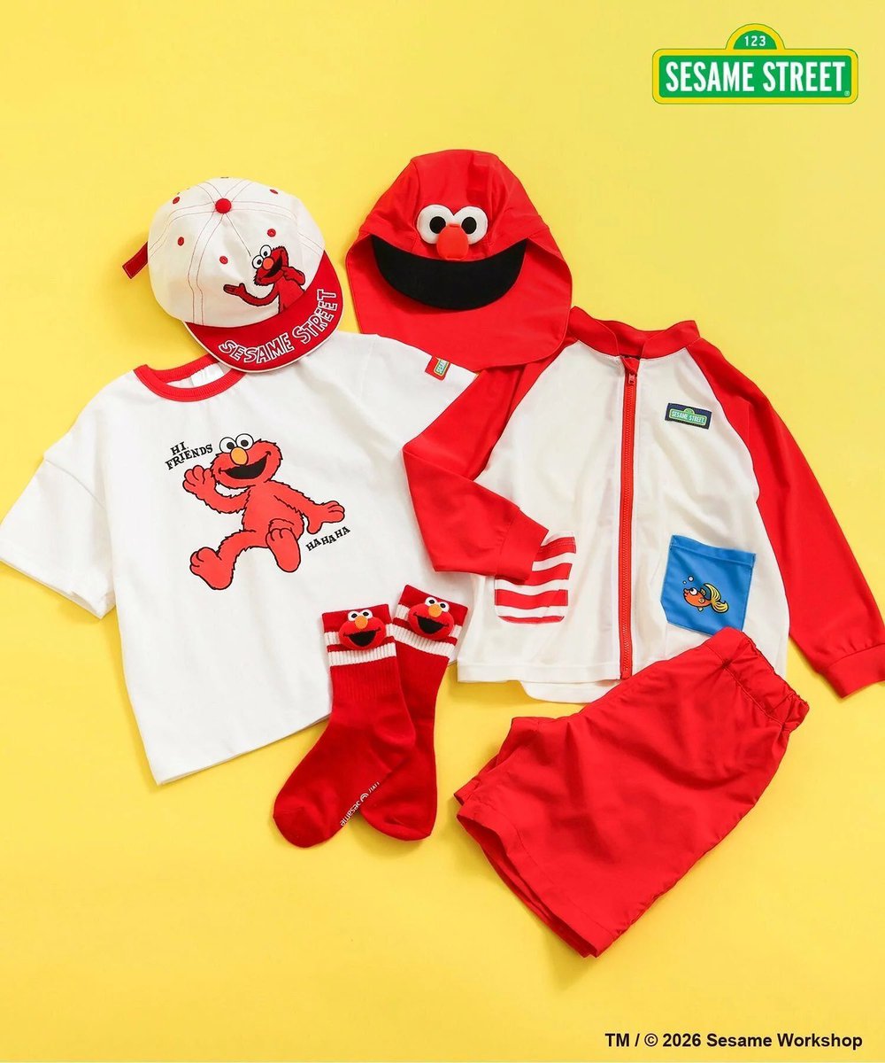BREEZE✖️SESAME STREETコラボ👶🏻🌈 セサミの水着ー！！！かわいい