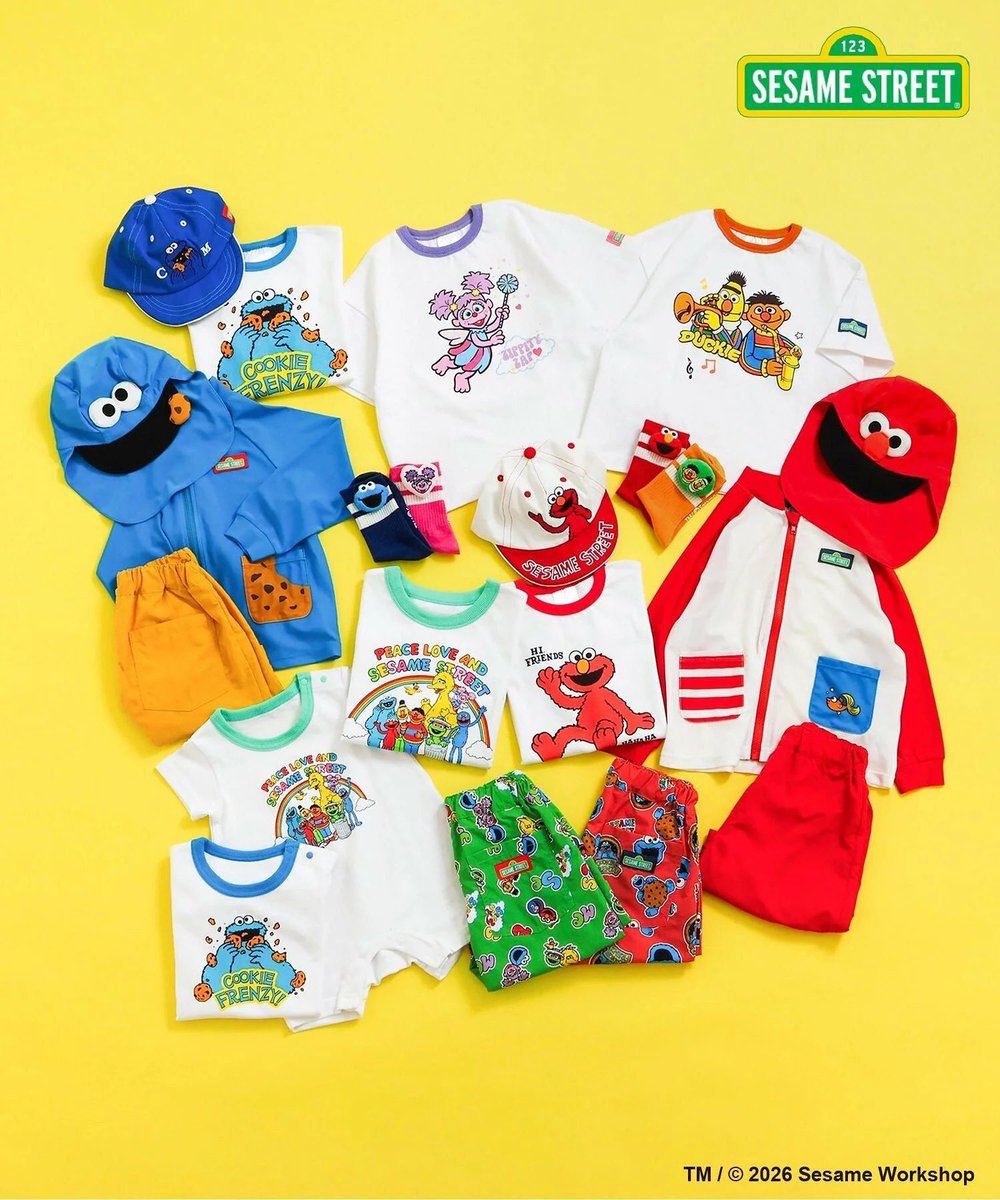 BREEZE✖️SESAME STREETコラボ👶🏻🌈 セサミの水着ー！！！かわいい
