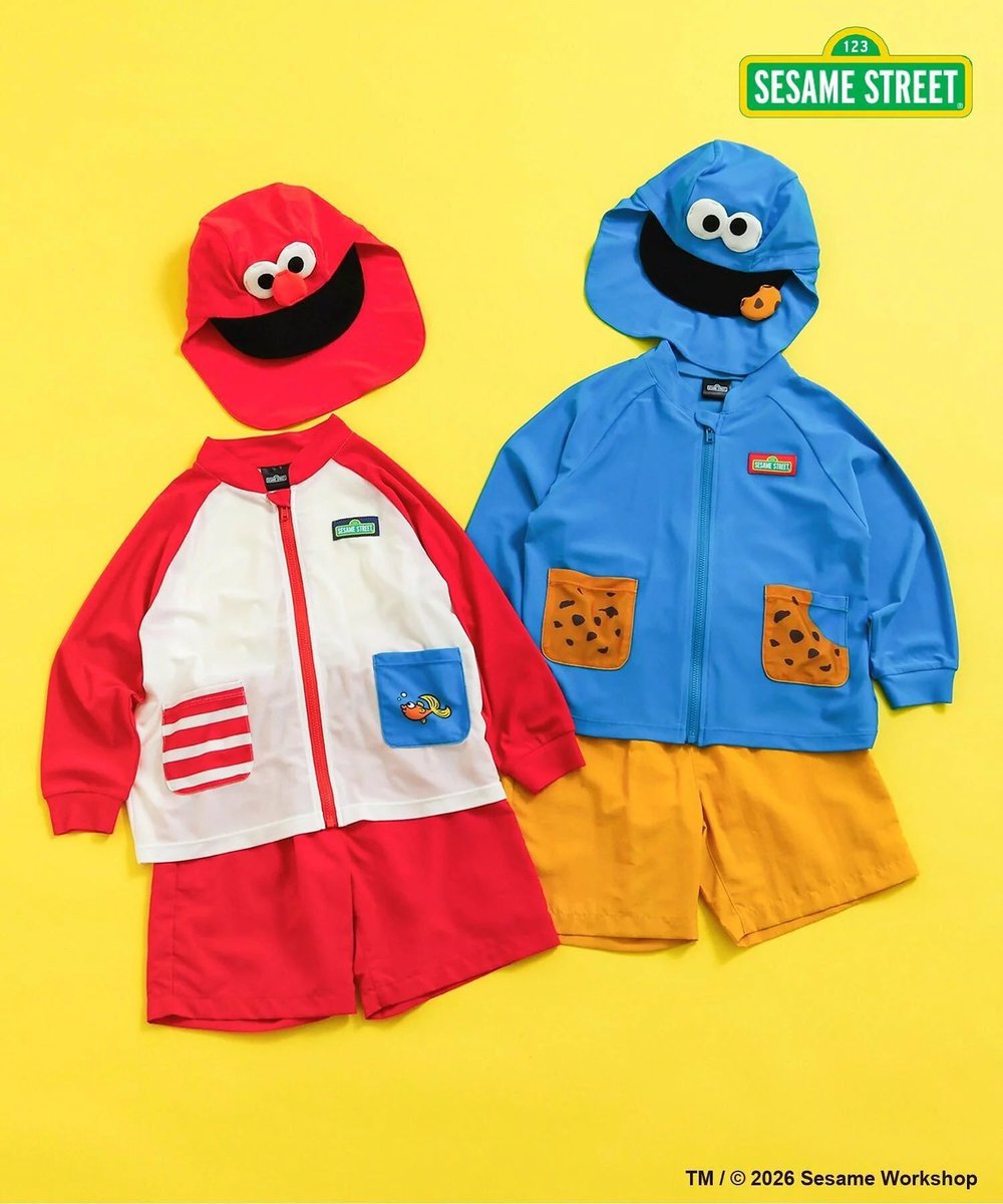 BREEZE✖️SESAME STREETコラボ👶🏻🌈 セサミの水着ー！！！かわいい