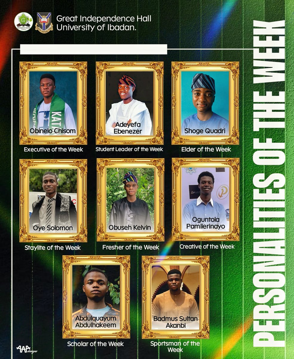katangarepublic's tweet photo. KATANGA PERSONALITIES OF THE WEEK IS LIVE✨💚

Celebrating Katangites making impact in leadership, creativity, academics, sports and service to the Hall

Indy is Home. 🏠💚✊🏾

©️ THE SUSTENANCE TEAM https://t.co/01Ax5MOsZc
