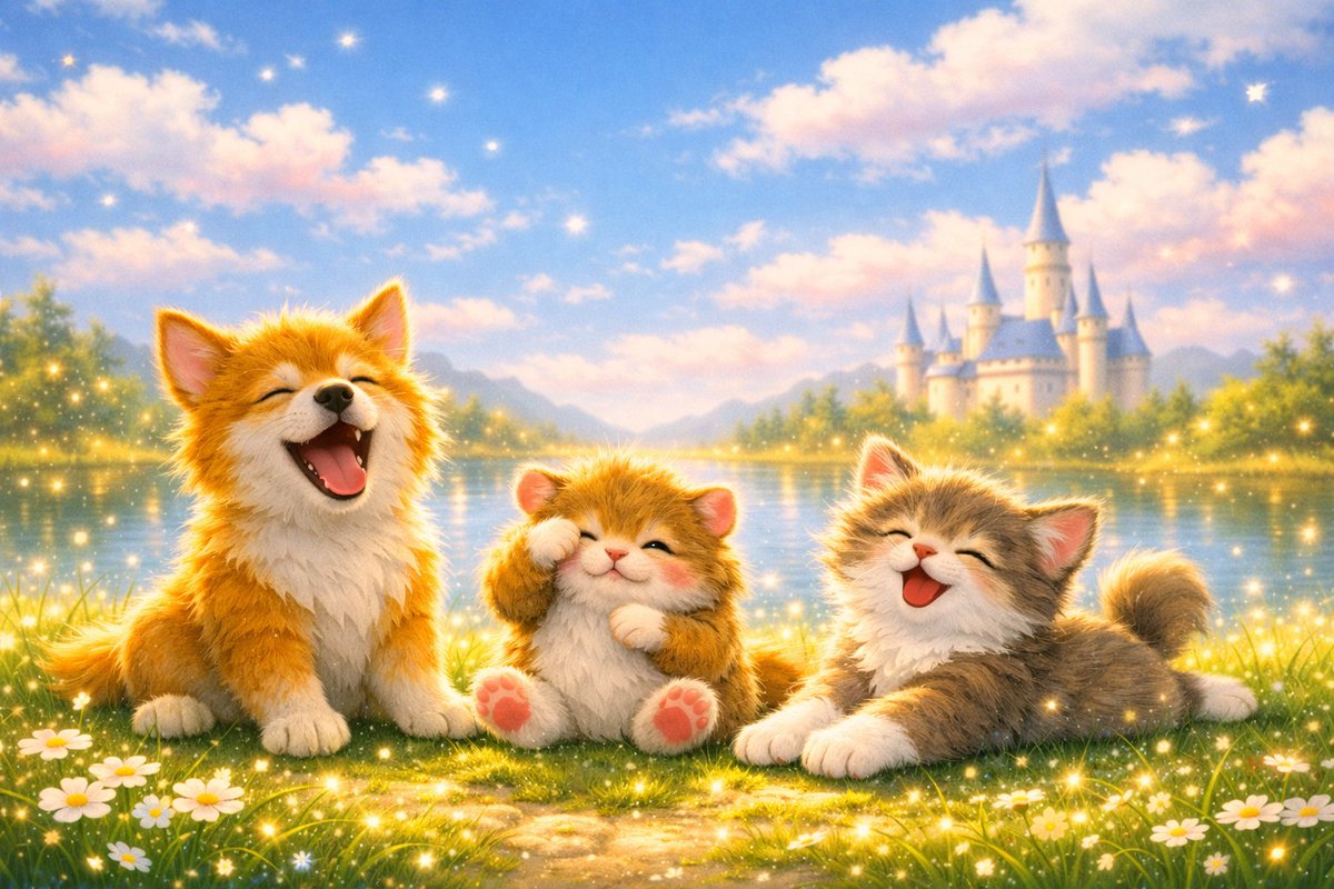 おはよ～🏰🐹🐶🐱