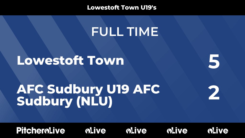 Academy_LTFC's tweet photo. FULL TIME: Lowestoft Town 5 - 2 AFC Sudbury U19 AFC Sudbury (NLU)
#LOWAFC #Pitchero
https://t.co/QBvKpzjFez https://t.co/symdokcJi0