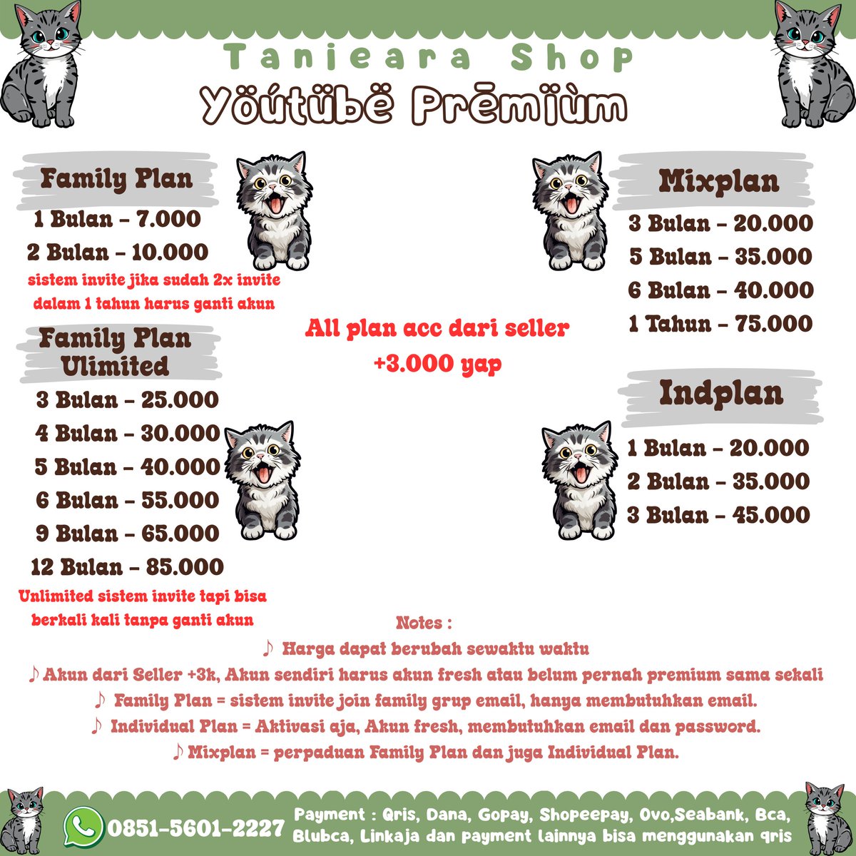 Tanieara | qris, fastresp wa & testi 200++ di bio tweet media